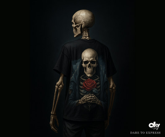 Alt Art oversized t-shirt with abstract graphic design – wearable art fashion from India