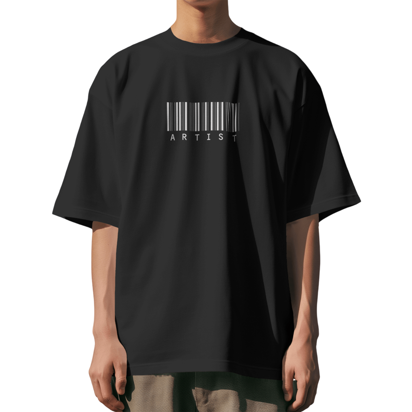 Artist Quote Black Oversized T-Shirt for Men | Artistic Streetwear Graphic Tee