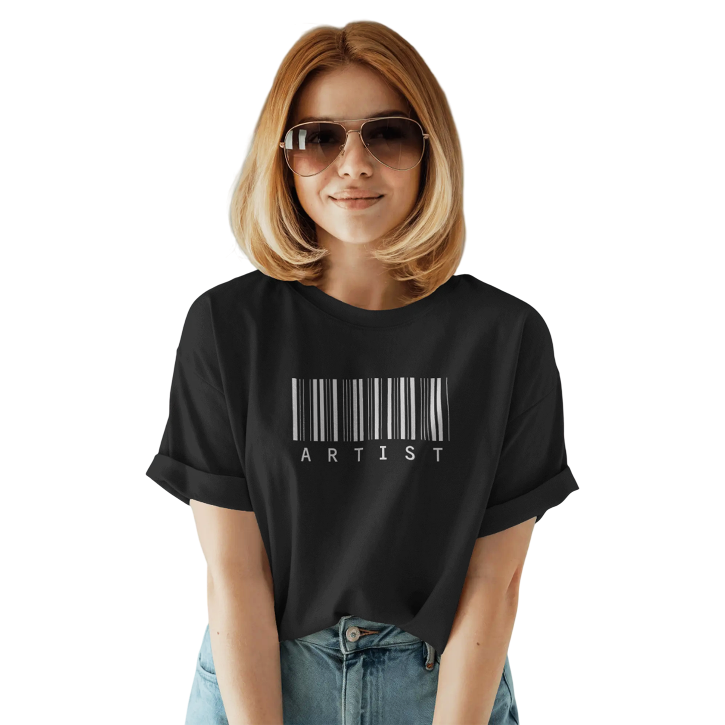 Artist Quote Black Oversized T-Shirt for Women | Artistic Streetwear Graphic Tee