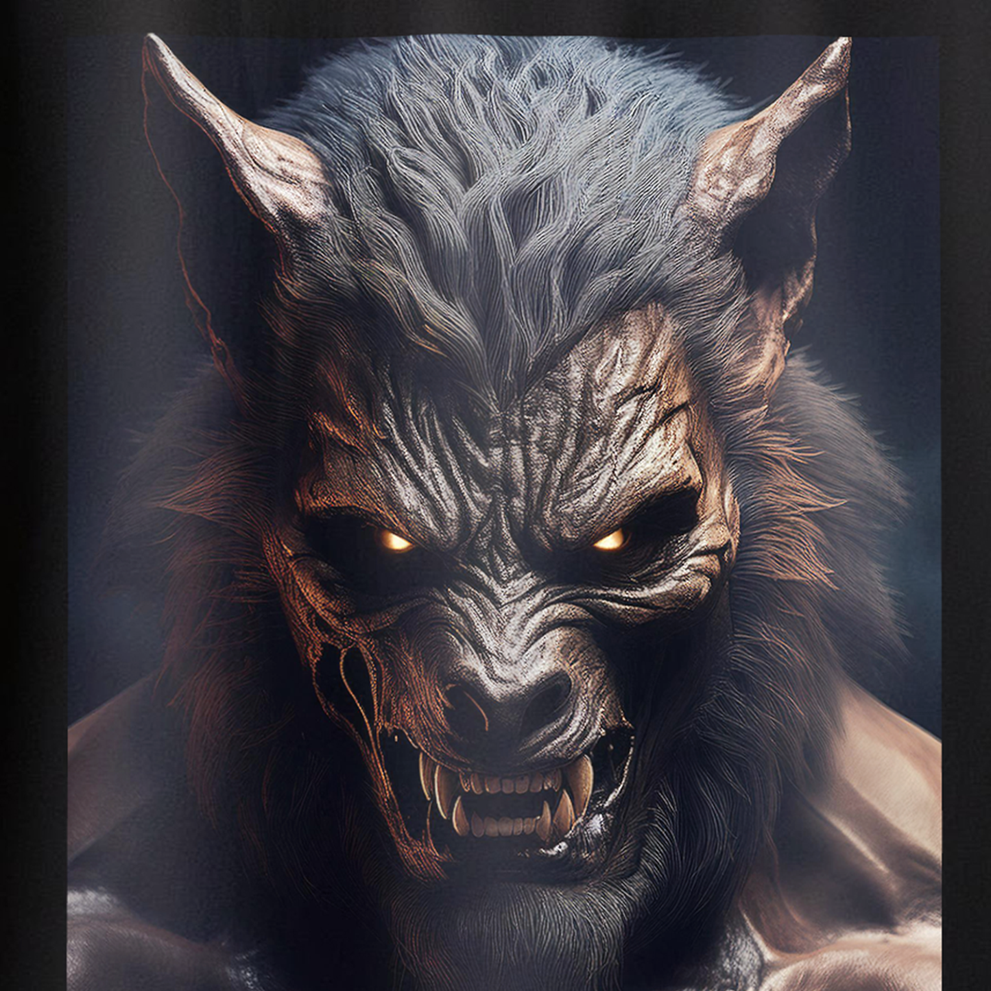 Beast Within Black Oversized Graphic T-Shirt for Men & Boys - Werewolf Streetwear T-shirt