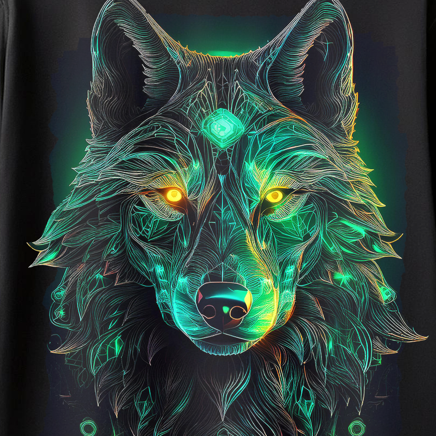 Code Fury Graphic Wolf Oversized T-Shirt for Women & Girls - Graphic Printed Oversized T-shirt