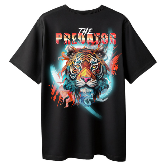 The Predator Oversized T-Shirt for Men & Boys - Bold Tiger Graphic Tee