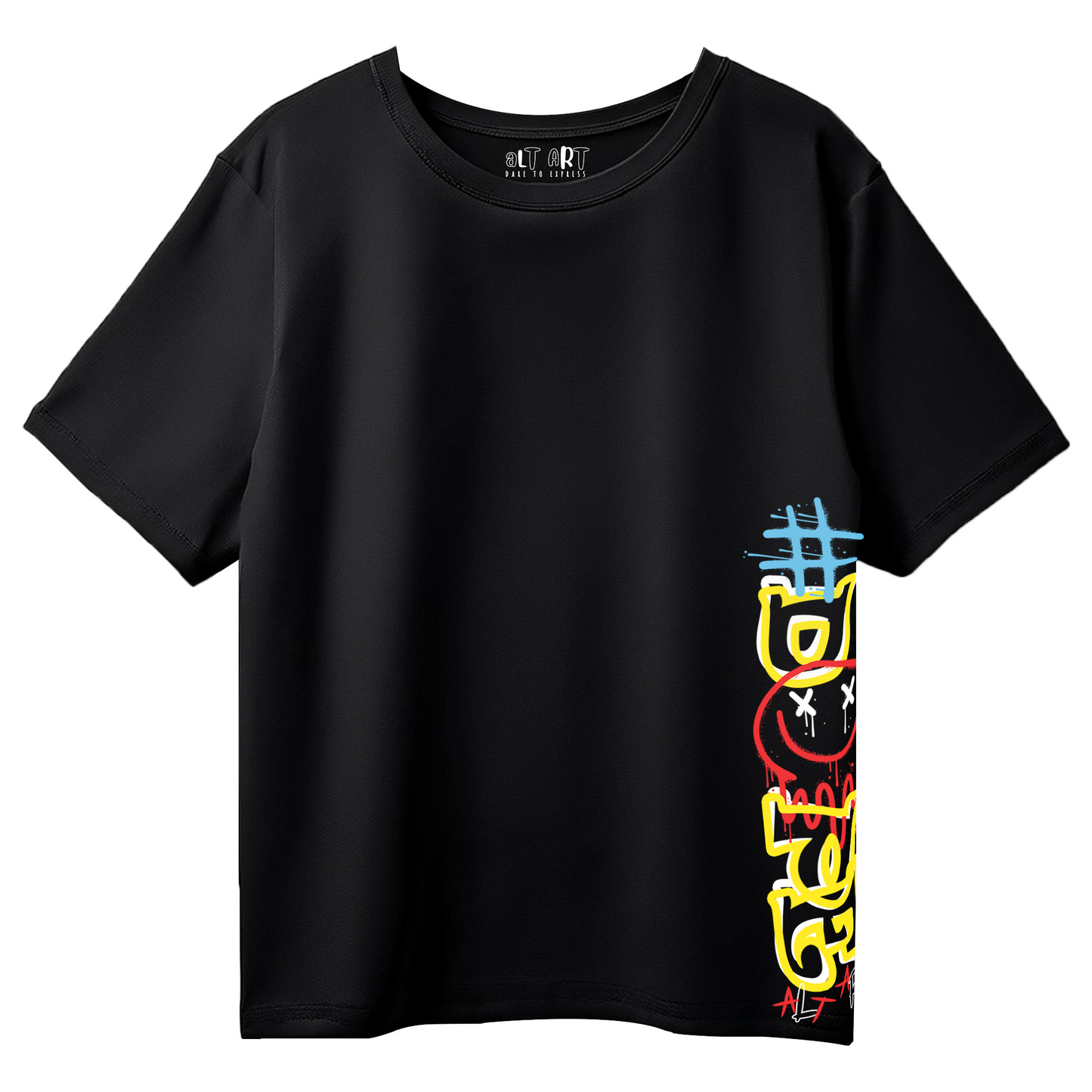 Dope Black Oversized T-Shirt for Men & Boys – Trendy Streetwear Tee Hip-Hop & Urban Fashion