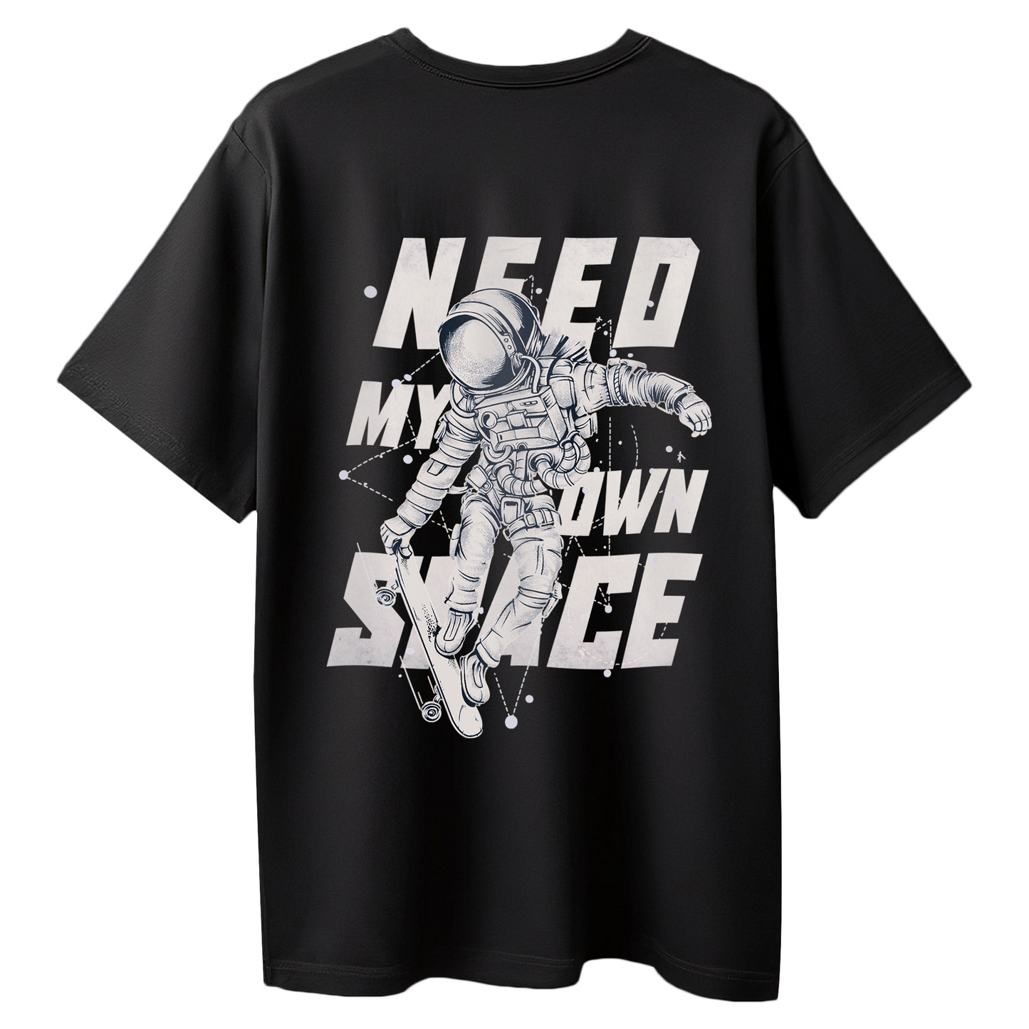 I Need Some Space Astronaut Graphic Printed Oversized T-Shirt for Men