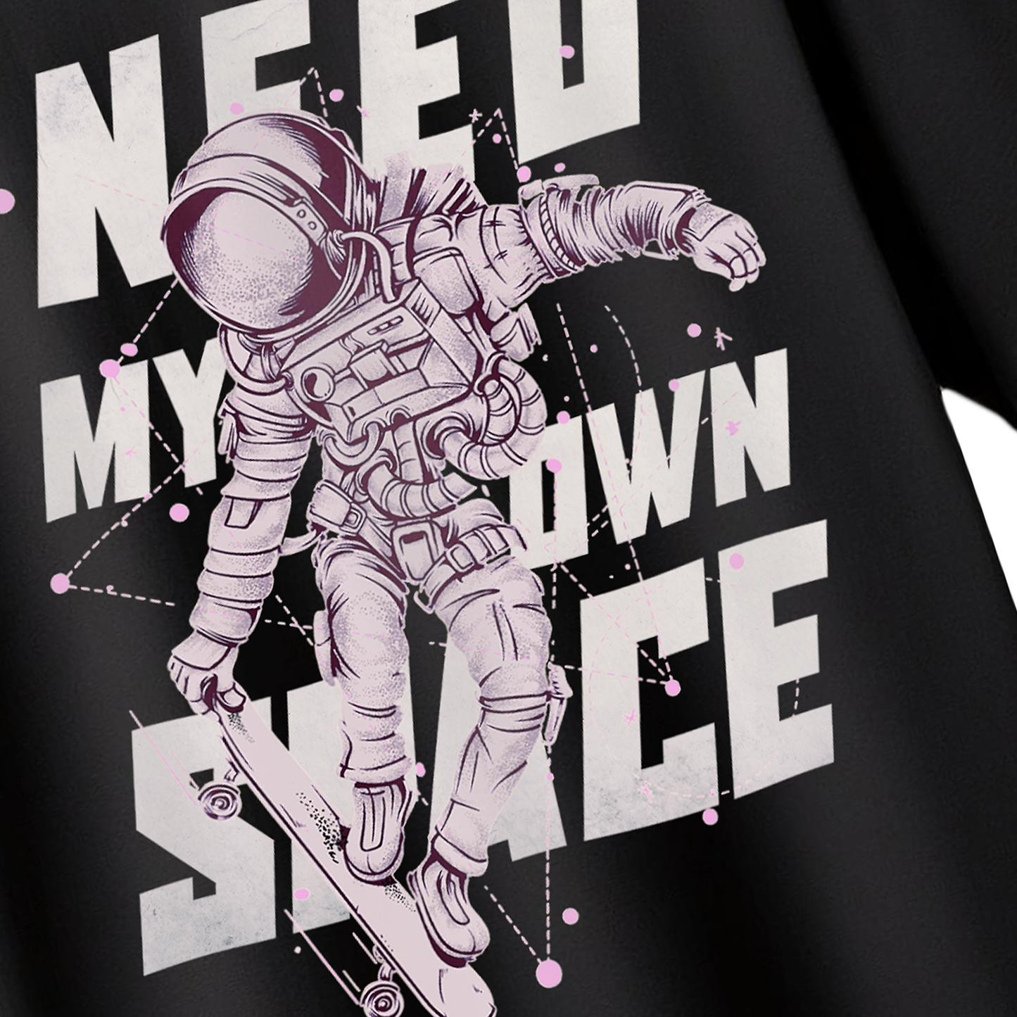 I Need Some Space Astronaut Graphic Printed Oversized T-Shirt for Women