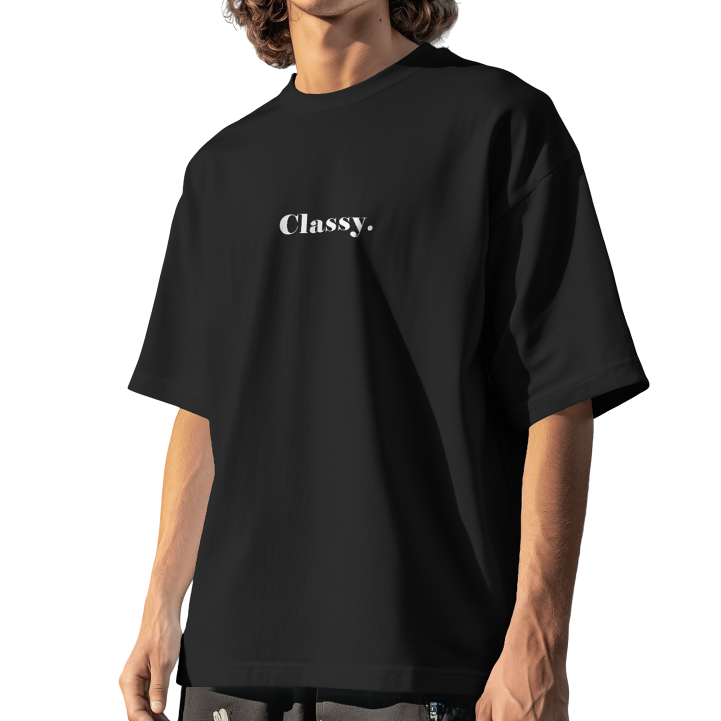 Classy Black Oversized T-Shirt for Men & Boys - Minimal Streetwear Fashion