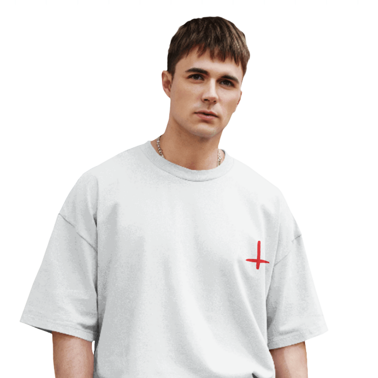 Abstract Art Oversized T-Shirt for Men & Boys White - Exclusive Abstract Artwork T-shirt