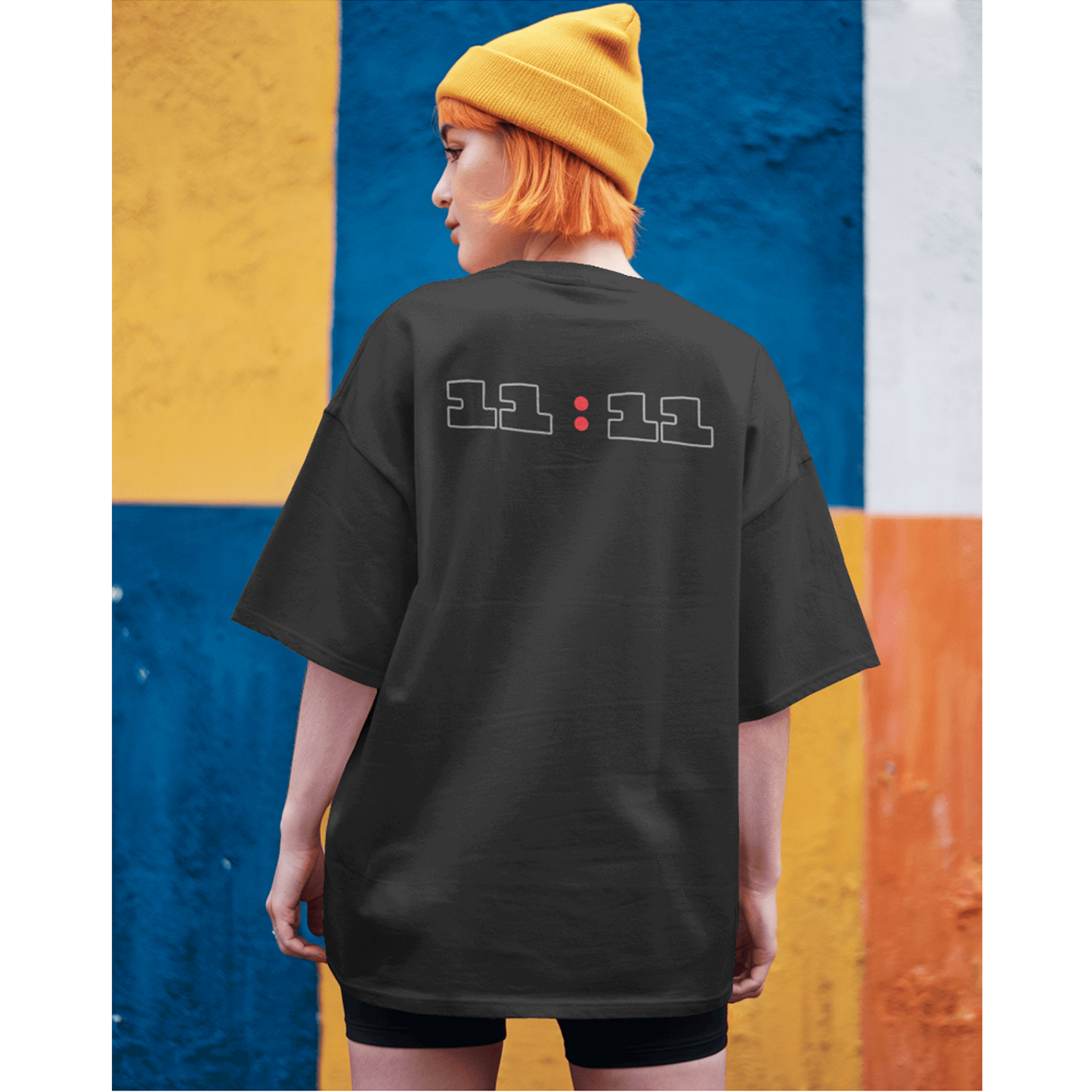 11:11 Eleven Eleven Oversized T-Shirt for Women & Girls – Angel Number Graphic Tee Manifestation Fashion