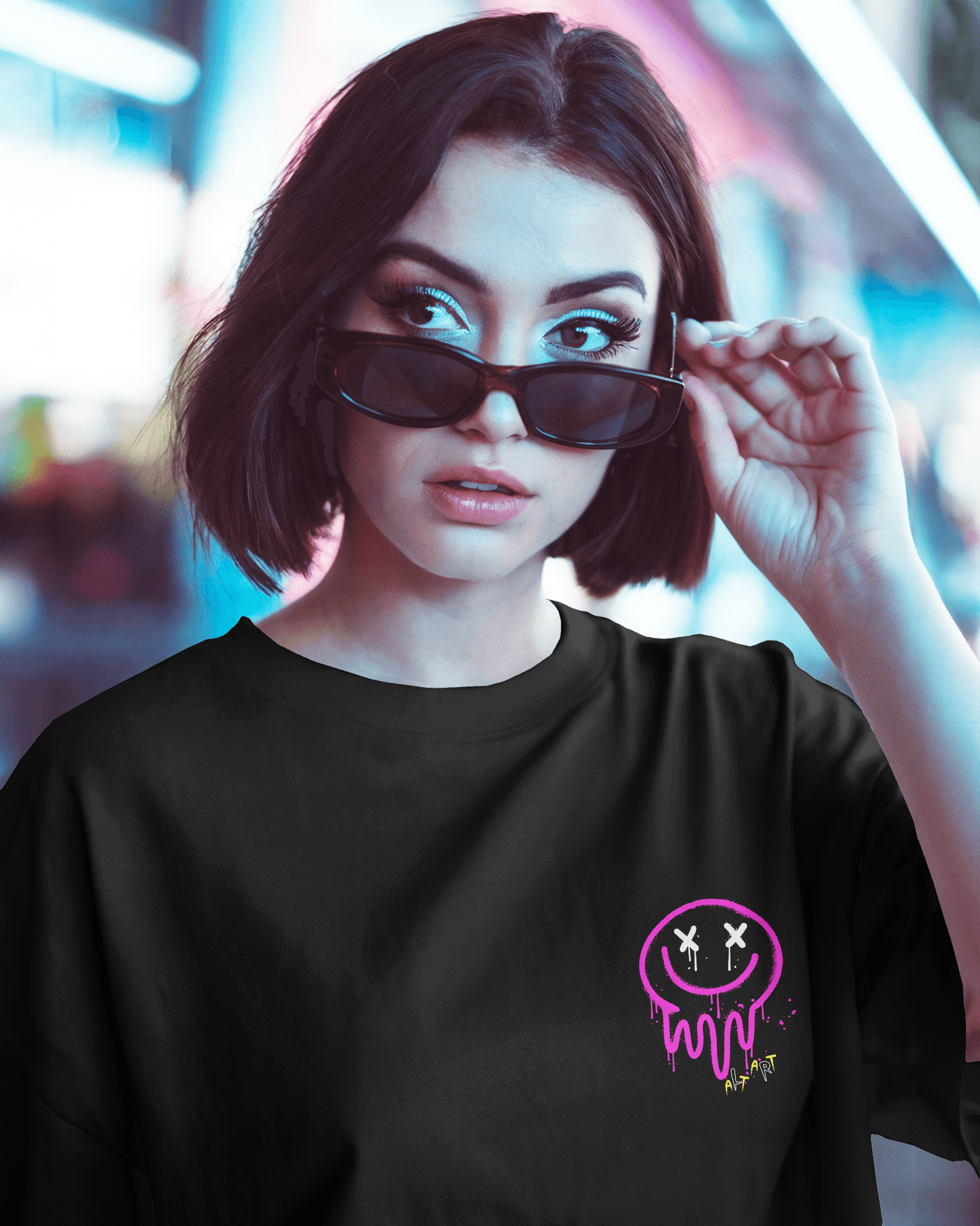 Dope Black Oversized T-Shirt for Women & Girls – Edgy & Trendy Streetwear Tee Urban Hip-Hop Fashion