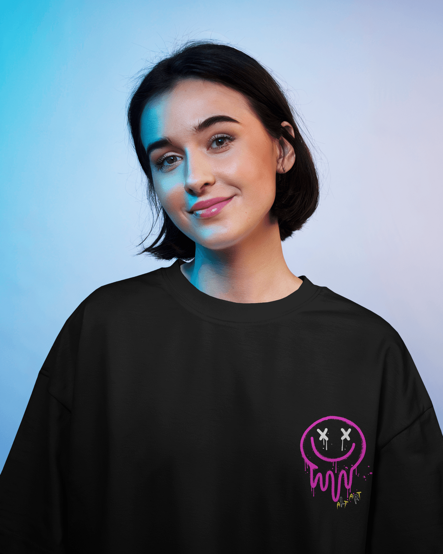 Dope Black Oversized T-Shirt for Women & Girls – Edgy & Trendy Streetwear Tee Urban Hip-Hop Fashion