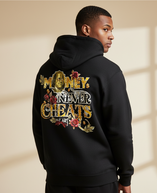 Money Never Cheats Hoodie for Men | Graphic Streetwear Hoodie India