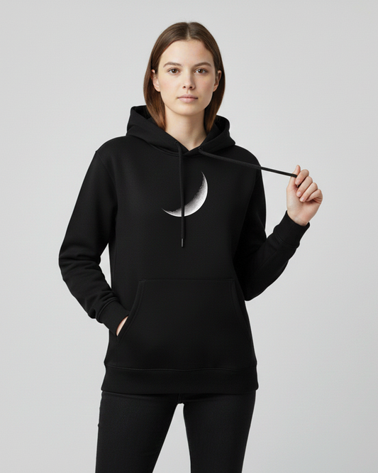 Moon Hoodie for Women | Black Graphic Hoodie India