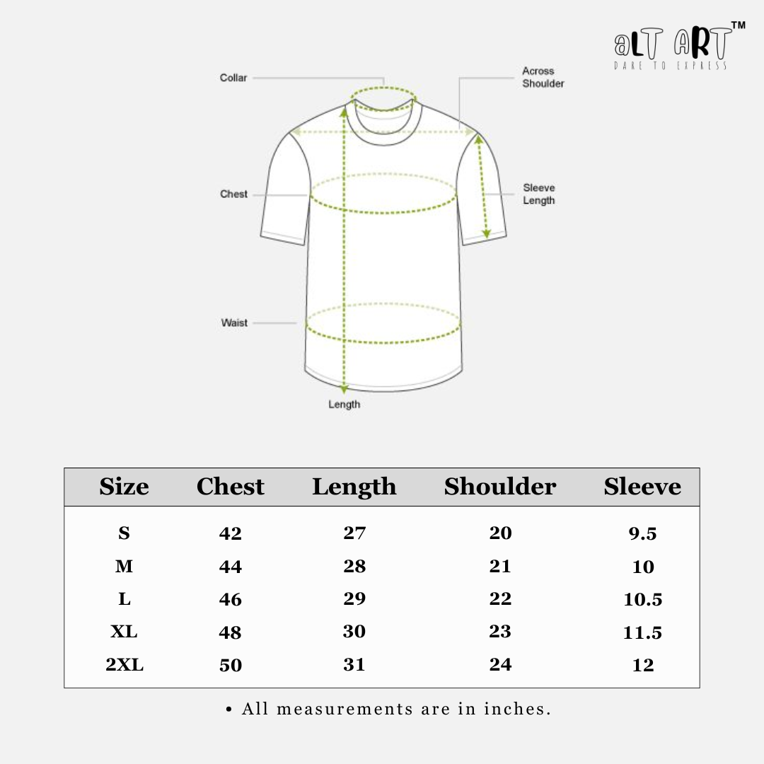 Abstract Art Oversized T-Shirt for Men & Boys White - Exclusive Abstract Artwork T-shirt