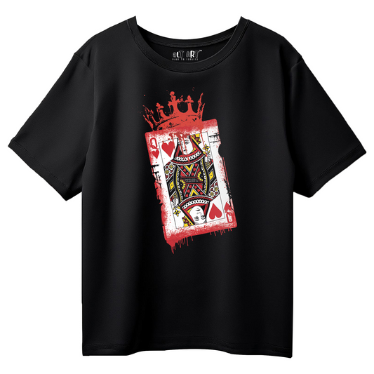 SRK King Oversized T-Shirt for Women | Shah Rukh Khan Graphic Black Streetwear Tee