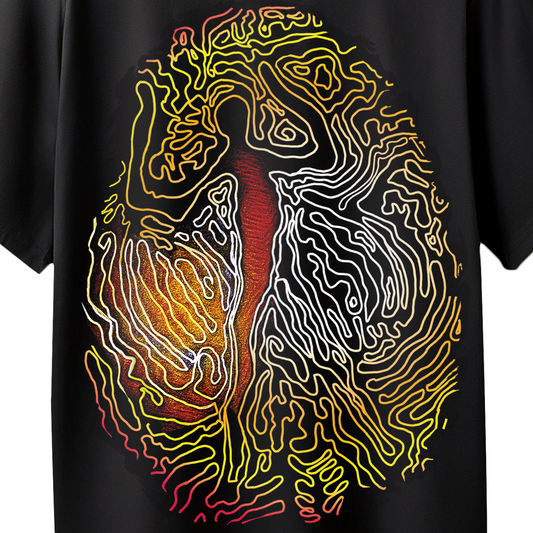 Chaos Oversized T-Shirt for Women & Girls - Exclusive Abstract Artwork T-shirt