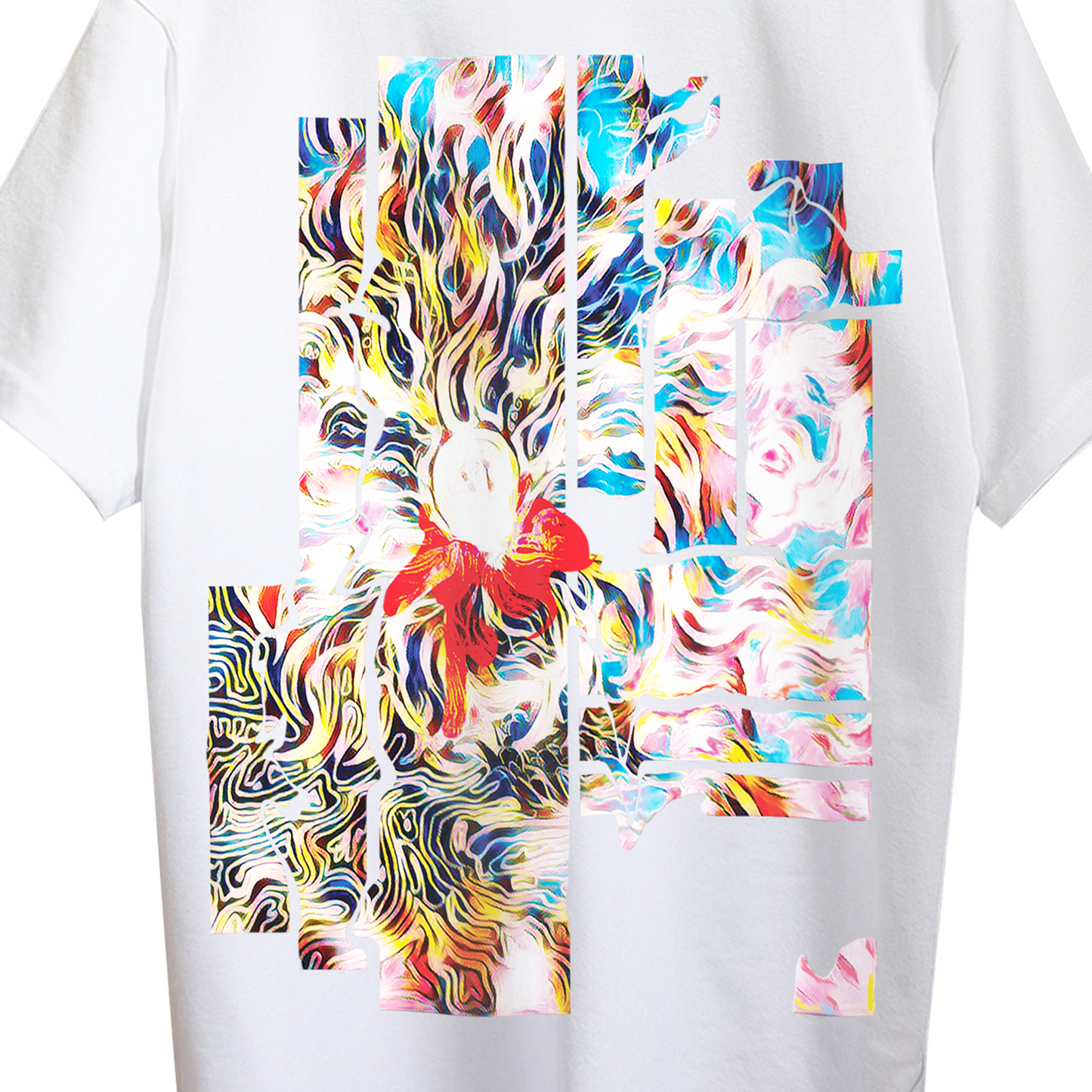 Abstract Art Oversized T-Shirt for Men & Boys White - Exclusive Abstract Artwork T-shirt