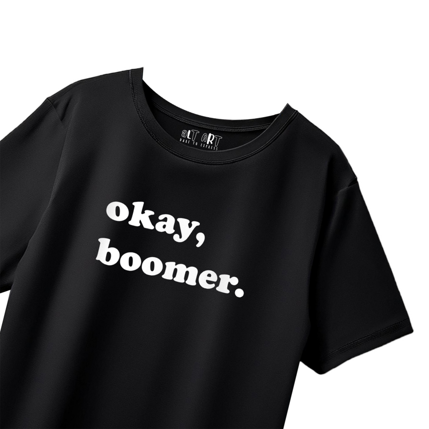 Okay Boomer Oversized T-Shirt for Women – Trendy Meme Tee | Funny Graphic Streetwear