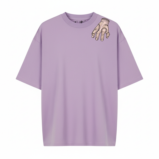 Wednesday Lavender Oversized T-Shirt for Women | Gothic Oversized T-Shirt for Girls