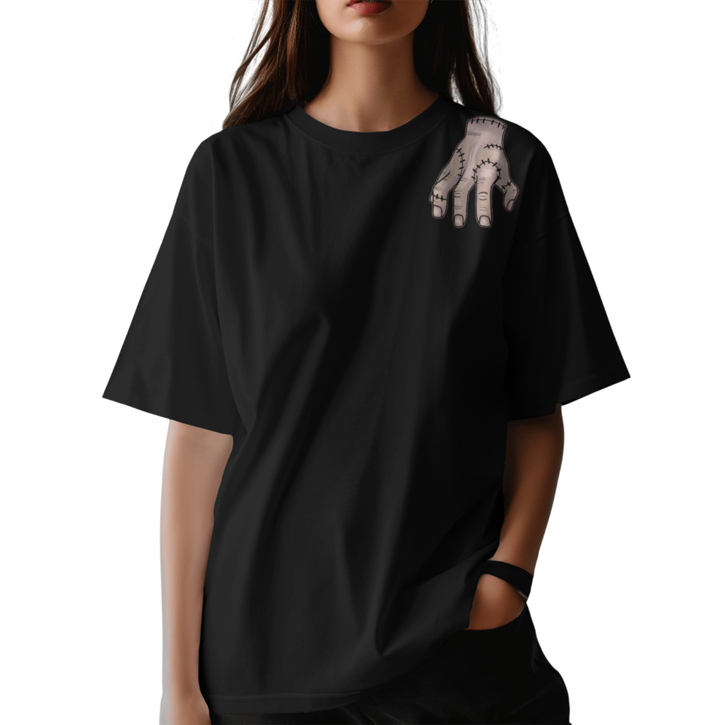 Wednesday Oversized T-Shirt for Women Gothic Graphic Printed T-Shirt