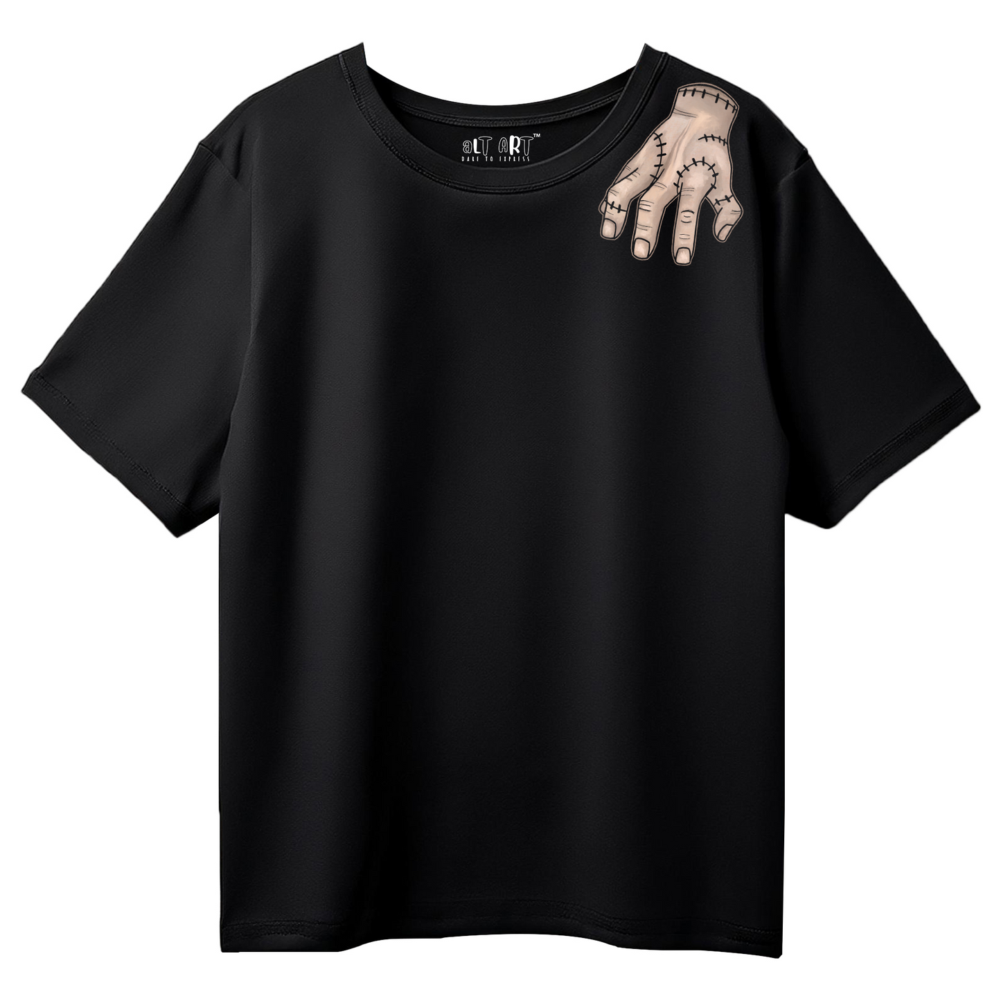 Wednesday Oversized Black T-Shirt for Men – Dark Streetwear Graphic Printed T-Shirt