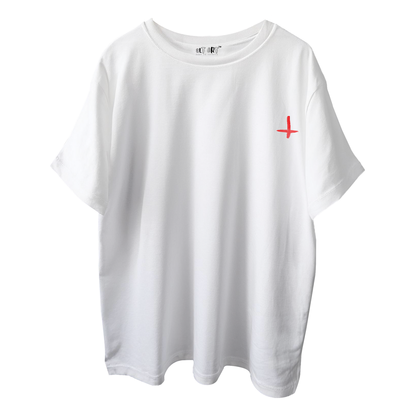 Abstract Art Oversized T-Shirt for Men & Boys White - Exclusive Abstract Artwork T-shirt