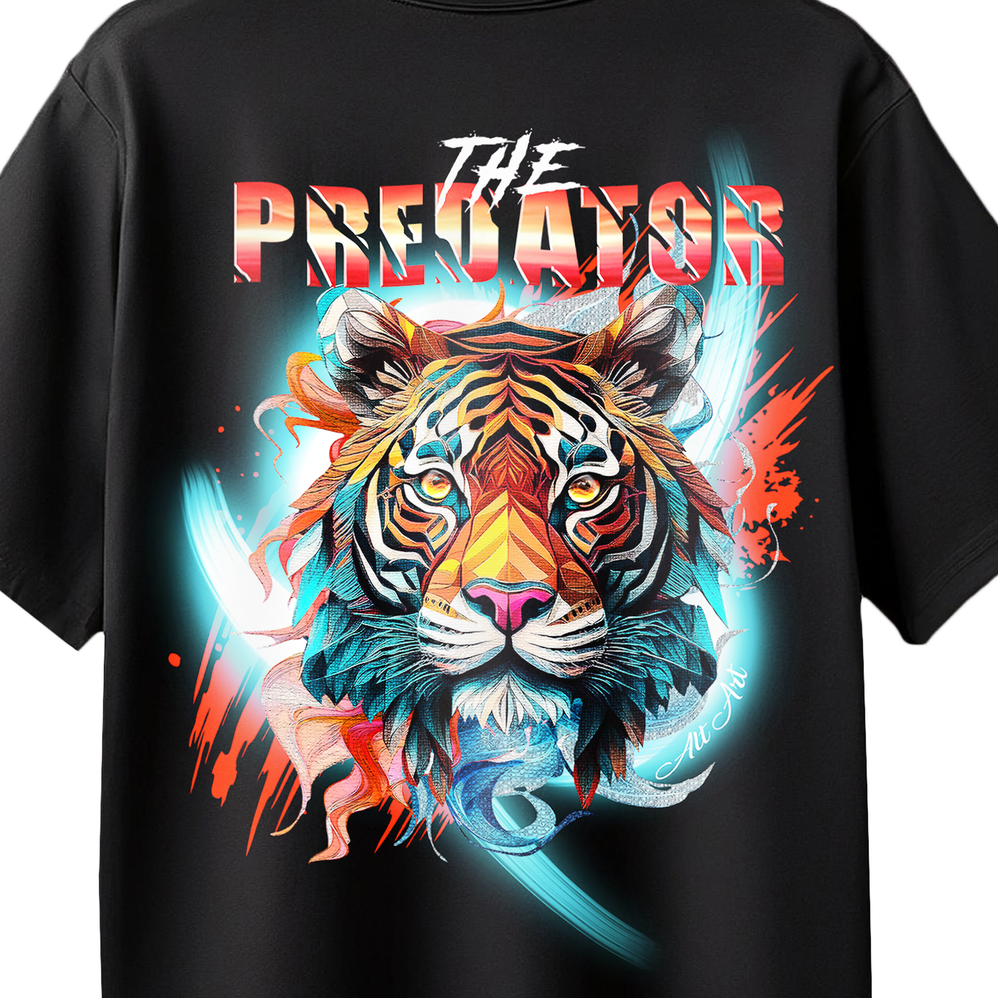 The Predator Oversized T-Shirt for Men & Boys - Bold Tiger Graphic Tee