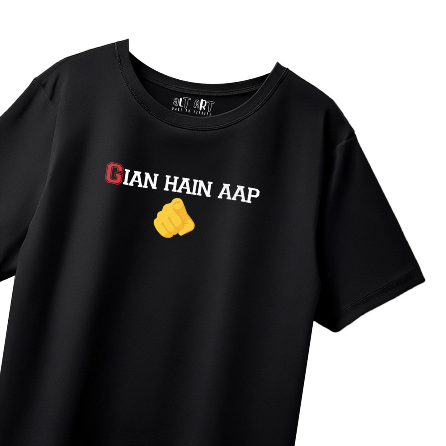 Gian Hai Aap Oversized T-Shirt for Women & Girls – Funny Hindi Graphic Tee