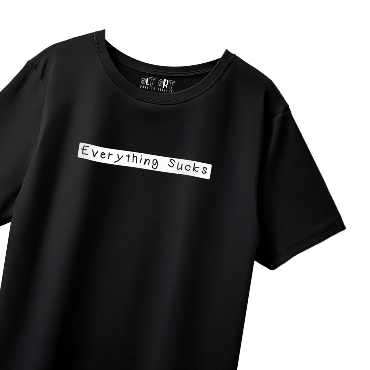 Everything Sucks Oversized T-Shirt for Men & Boys – Funny Quote Tee
