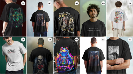 Alt Art premium oversized t-shirts for men in India – abstract, gothic, and graphic streetwear 2025