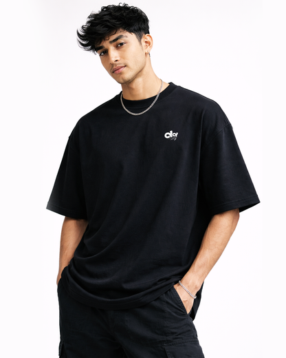 Alien Psychedelic Graphic Black Oversized T Shirt for Men | Trippy Streetwear Graphic Tee