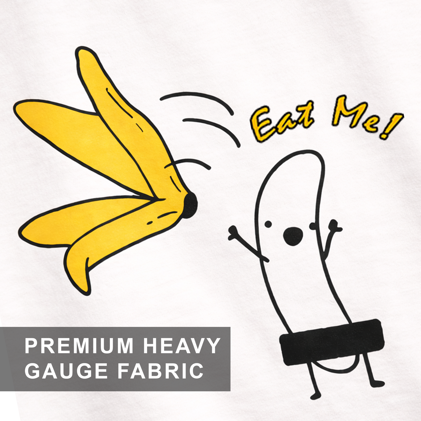 Banana Graphic White Oversized T Shirt for Men | Funny Cartoon Oversized Tee