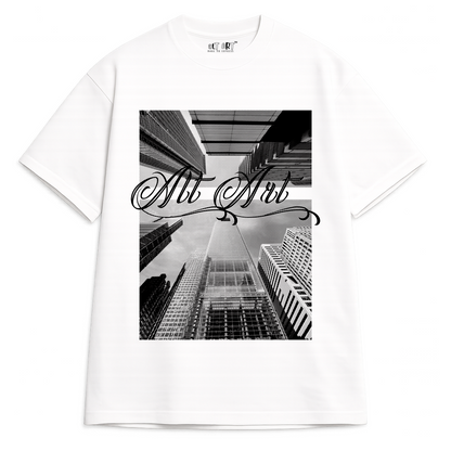 Cityscape Oversized T Shirt for Men | Gothic Urban Graphic Printed Oversized T Shirt | Boxy Fit Streetwear Cotton Tee