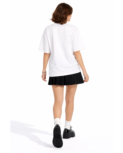 Gothic Vampire Mouth Oversized T Shirt for Women | Vampire Fangs Graphic Printed Oversized T Shirt | Boxy Fit Premium Streetwear Tee