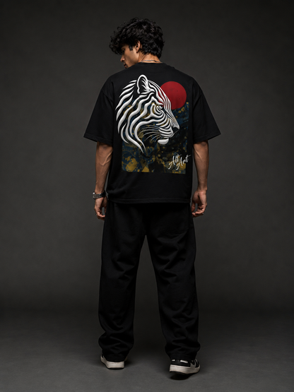 White Tiger Oversized T Shirt for Men | Japanese Tiger Graphic Printed Oversized T Shirt | Premium Boxy Fit Gothic Streetwear Tee