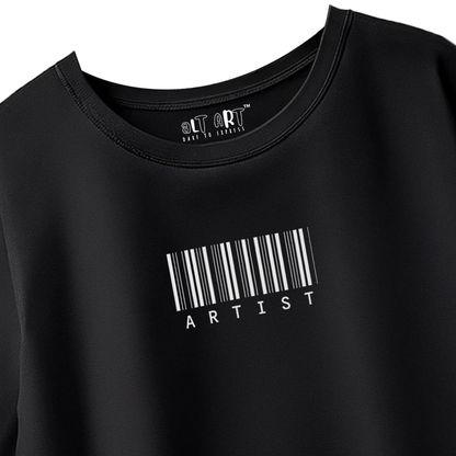 Artist Quote Black Oversized T-Shirt for Men | Artistic Streetwear Graphic Tee