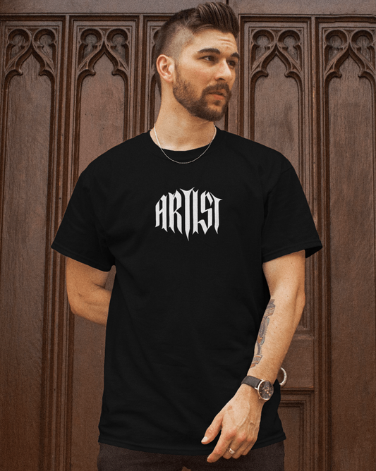 Artist Black Oversized T-Shirt for Men | Bold Graphic Streetwear Tee