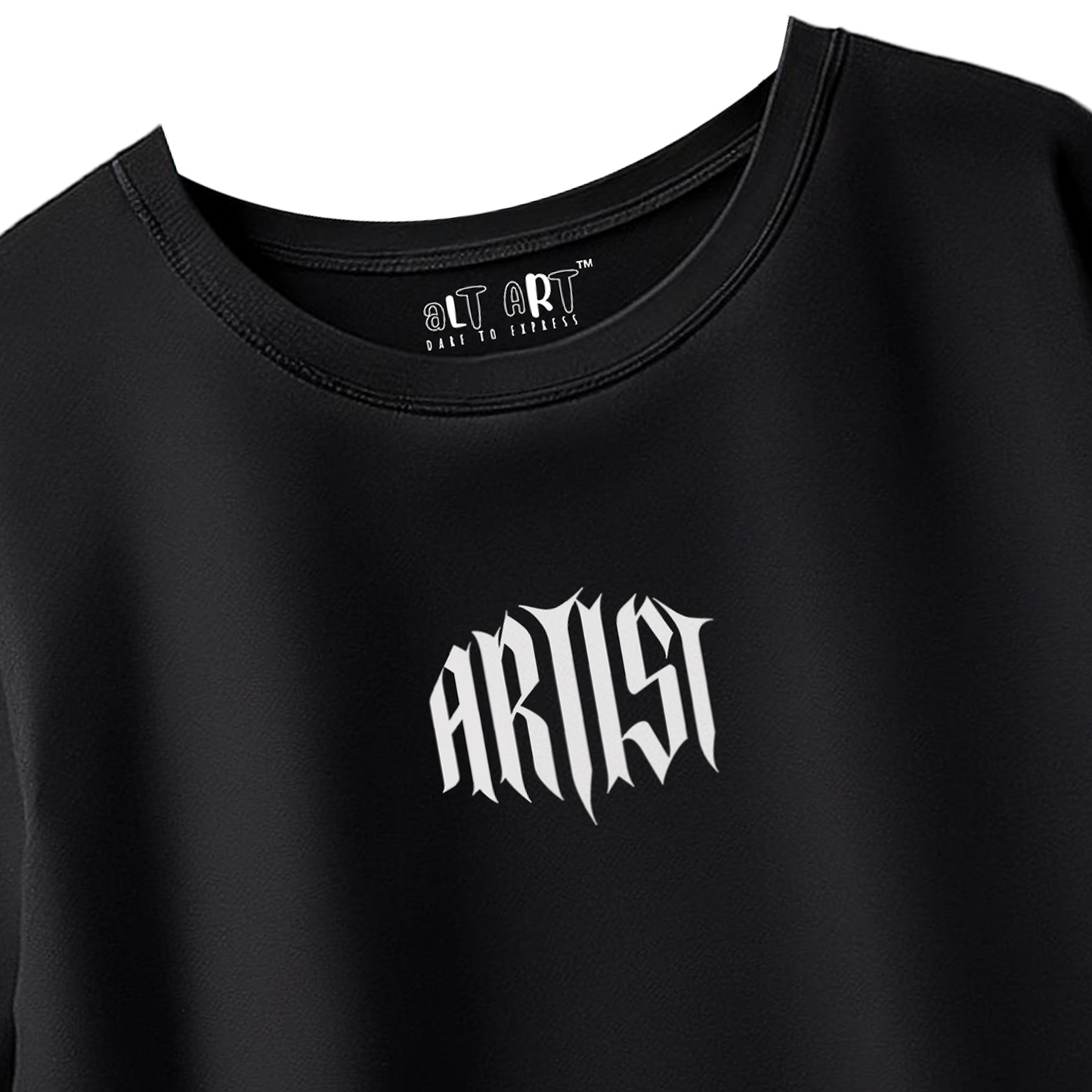 Artist Black Oversized T-Shirt for Women | Bold Graphic Streetwear Tee