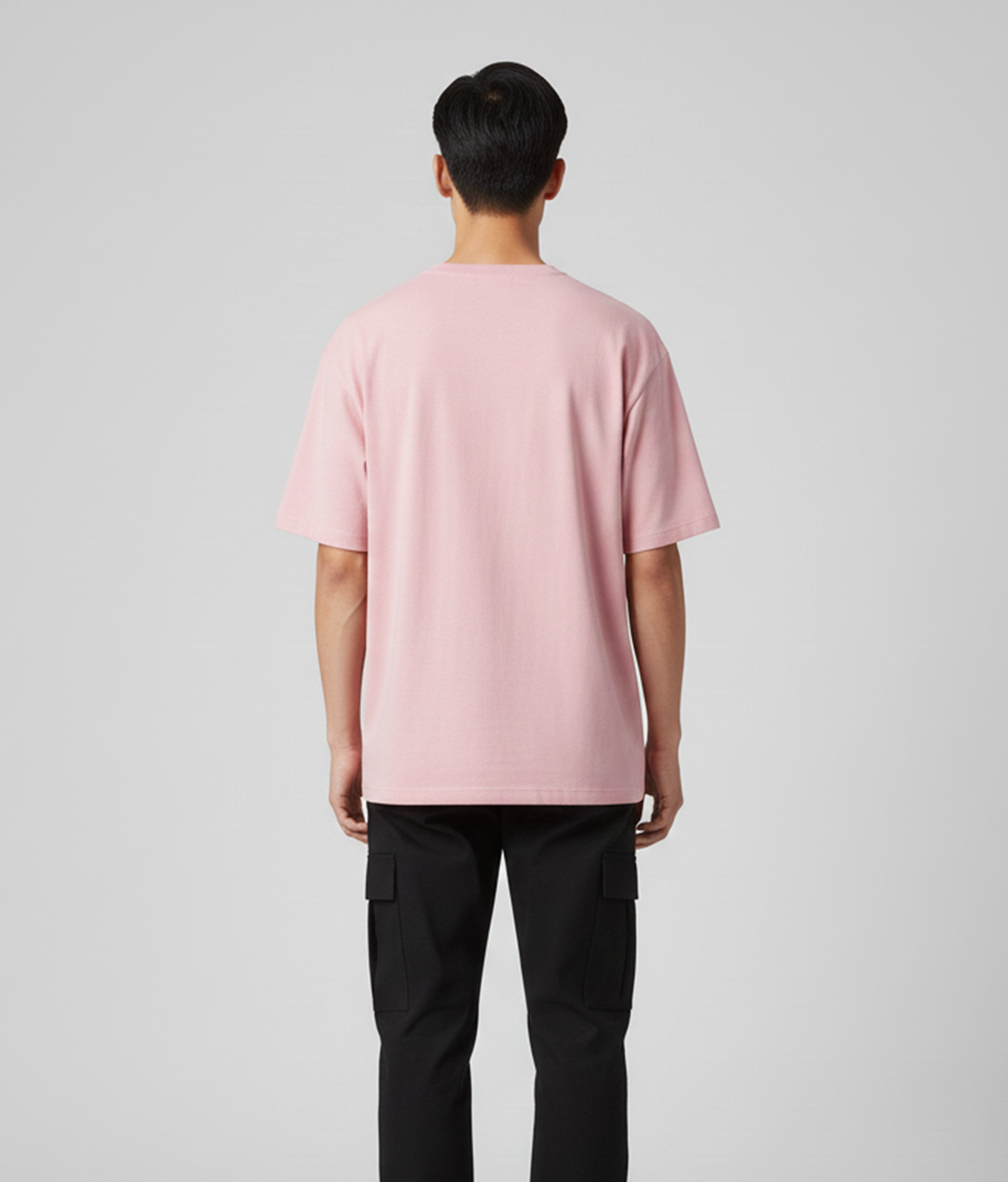 Baby Pink Solid Oversized T-Shirt for Men | Heavyweight Cotton | Premium Boxy Fit Solid Tee