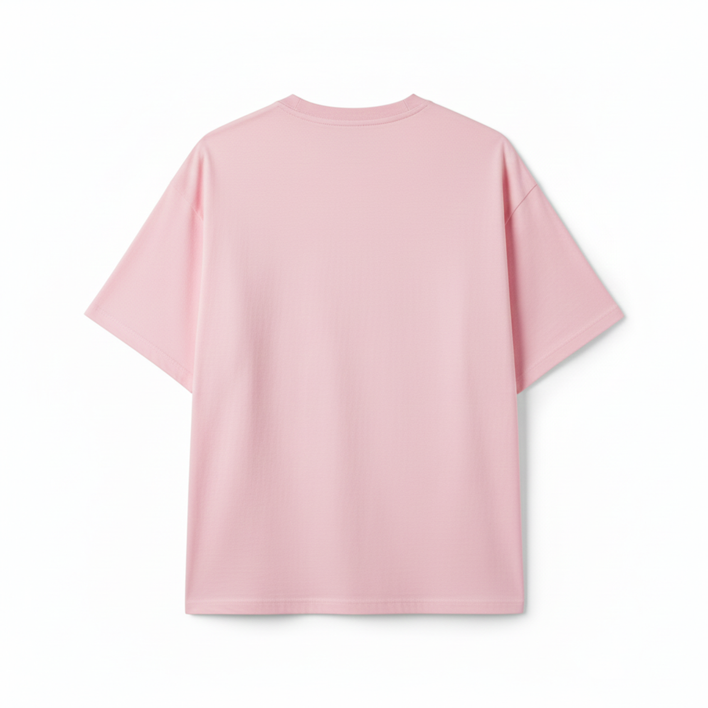 Baby Pink Solid Oversized T-Shirt for Women | Premium Heavyweight Cotton | Boxy Fit Solid Tee