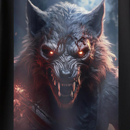 Lunar Wraith – Oversized Werewolf Graphic T-Shirt for Men & Boys