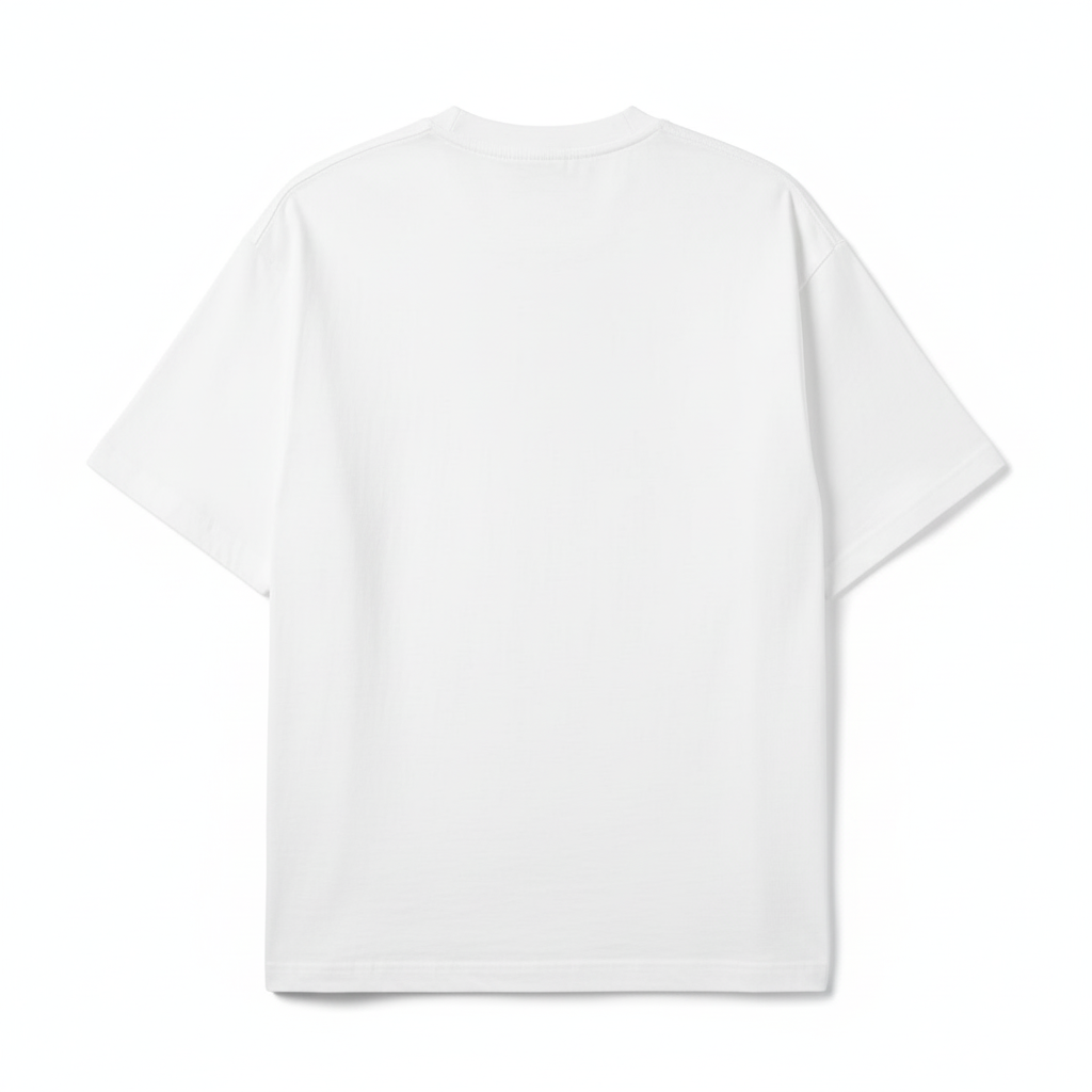 Solid White Oversized T-Shirt for Men | Premium Cotton Streetwear Oversized Tee