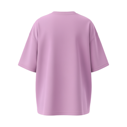 Solid Lavender Oversized T-Shirt for Men | Plain Cotton Streetwear Oversized Tee