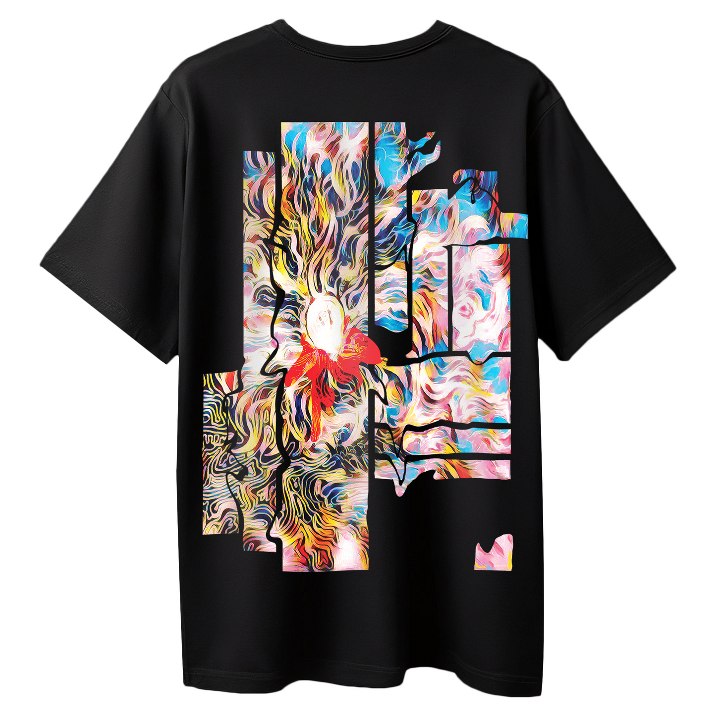 Abstract Art Oversized T-Shirt for Women & Girls - Exclusive Abstract Artwork T-shirt