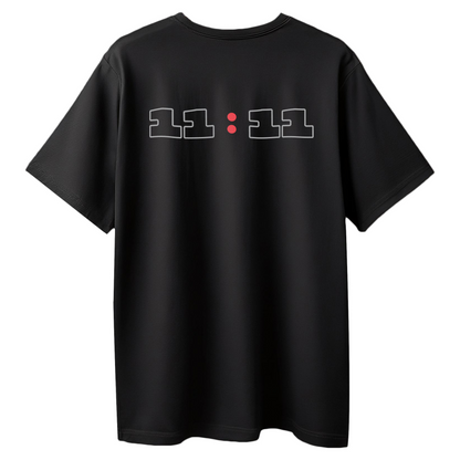 11:11 Eleven Eleven Oversized T-Shirt for Women & Girls – Angel Number Graphic Tee Manifestation Fashion