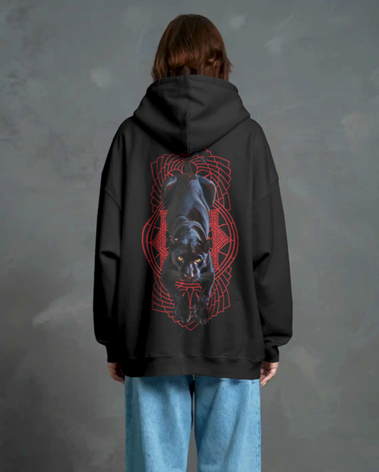 Black Panther Graphic Hoodie for Women | Black Streetwear Hoodie India