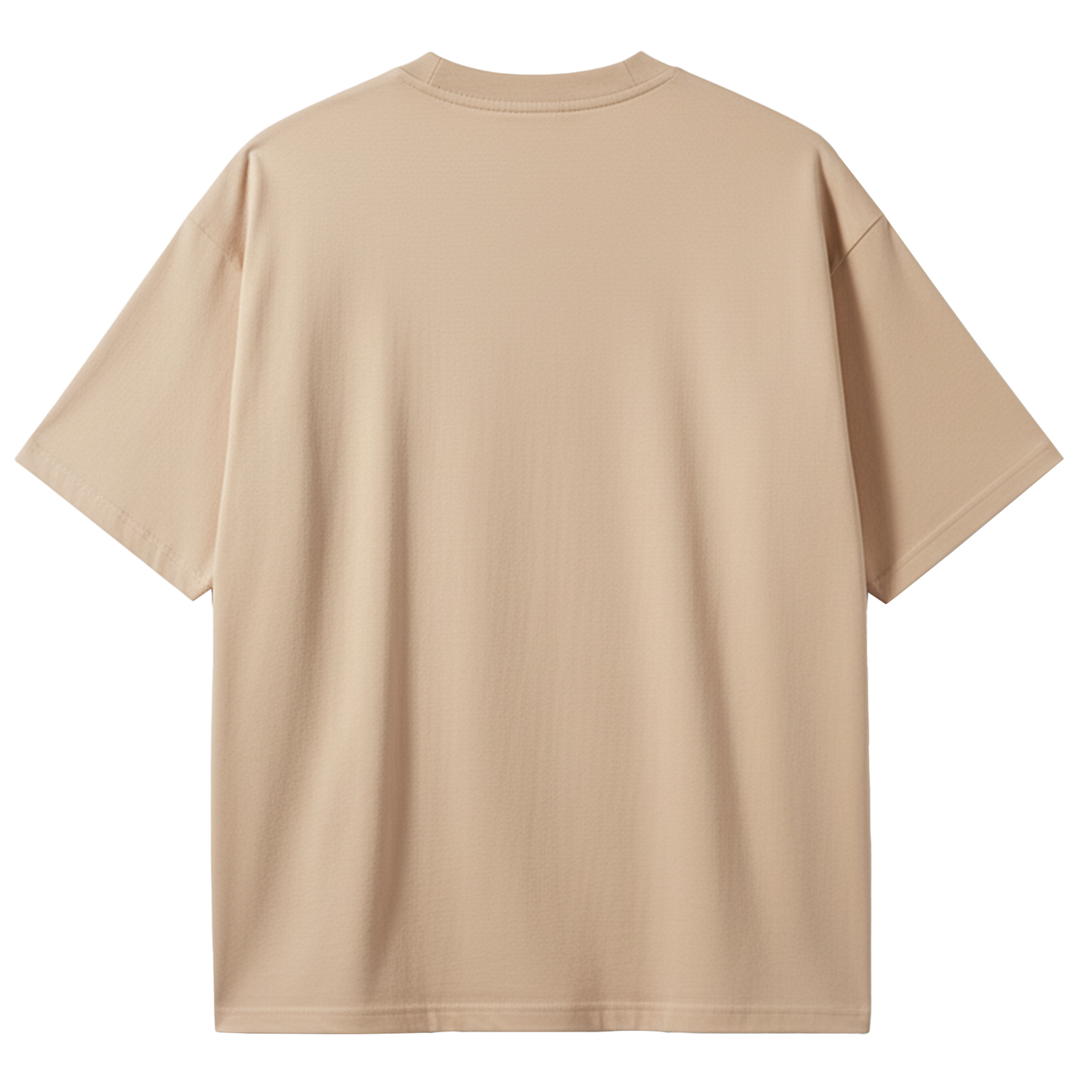 Solid Beige Oversized T-Shirt for Men | Plain Cotton Streetwear Oversized Tee