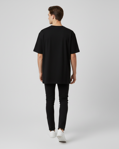 I Can’t Live Laugh or Love in This Economy Black Oversized T-Shirt for Men | Funny Oversized T-Shirt