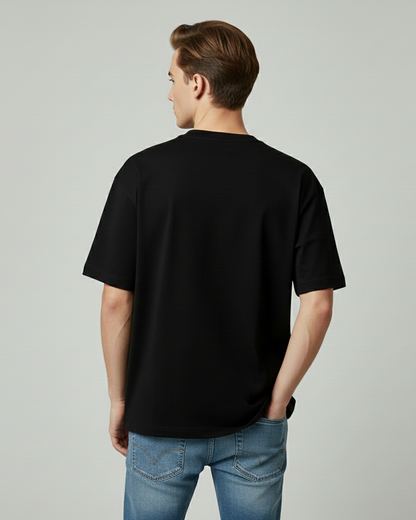 I Told My Therapist About You Black Oversized T-Shirt for Men | Funny Oversized T-Shirt