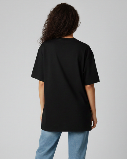 I Can’t Live, Laugh or Love in This Economy Black Oversized T-Shirt for Women | Funny Oversized T-Shirt