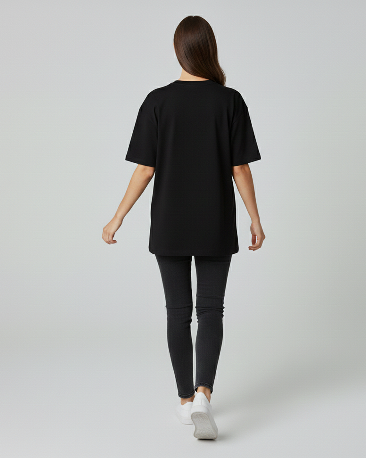 The Symptoms Black Oversized T-Shirt for Women & Girls - Funny Graphic Tee